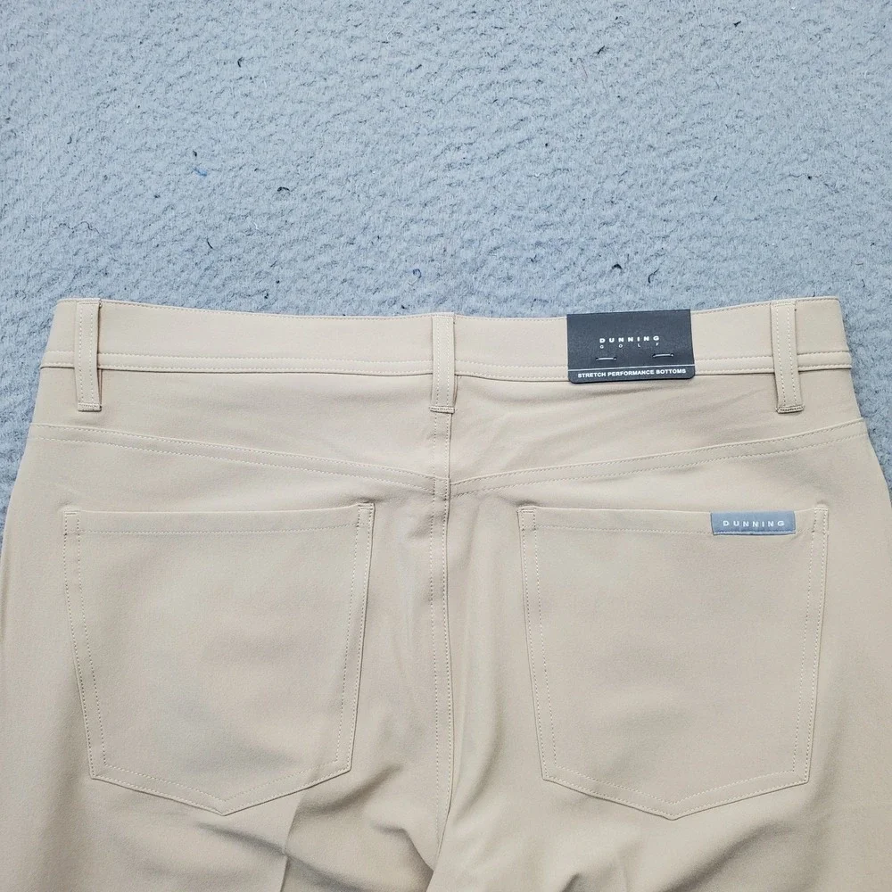 Dunning Golf Chino Pants Mens 32/30 Tan Performance Stretch Quick Dry D7S21P068